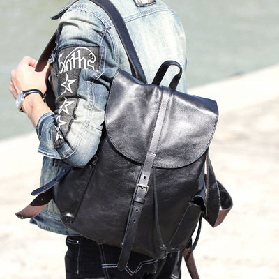 Premium Leather Backpack with Large Capacity