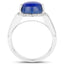 Anillo de Compromiso de Plata Esterlina con Lápiz Lazuli y Circonitas Blancas de 5.52 Quilates