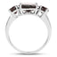Bague de fiançailles en argent sterling .925 avec grenat véritable de 5,01 carats