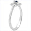 0.07 Carat Blue Sapphire Sterling Silver Engagement Ring