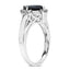Bague en argent sterling avec topaze bleue de Londres et topaze blanche de 1,99 carat