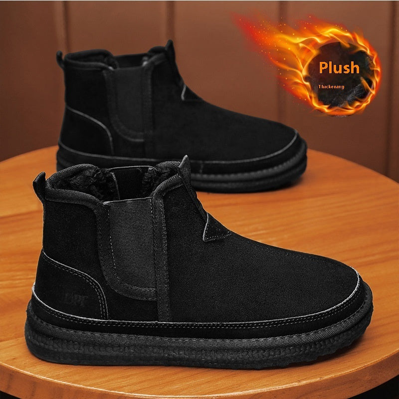 Botas de Nieve de Forro de Invierno para Hombre - Calzado Casual de Tobillo