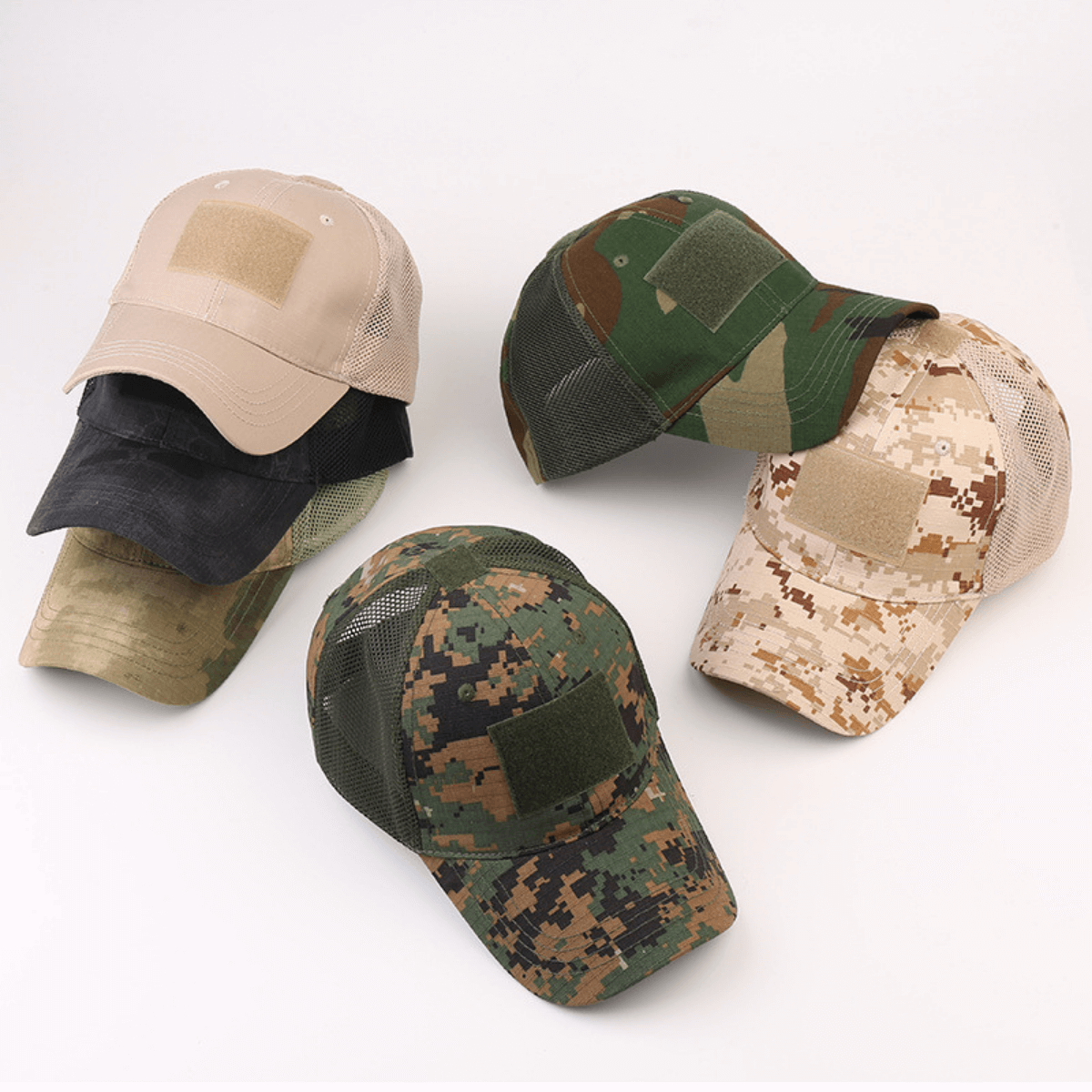 Casquette à patch de style tactique avec sangle réglable