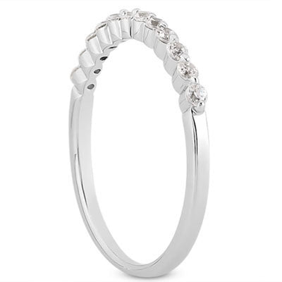 Anillo de Boda de Diamante Flotante de Oro Blanco de 14k