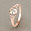 Bague de fiançailles en morganite et diamant de 0,75 carat en or rose 14K
