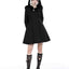 Manteau à capuche noir avec oreilles de chat gothiques