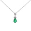 .29ct Colgante de Esmeralda y Diamante en Oro Blanco de 10KT