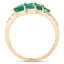 0.68 Carat Zambian Emerald & Diamond 14K Yellow Gold Engagement Ring
