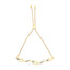 14K Yellow Gold Plated Sterling Silver Diamond Accent Heart Bolo Bracelet
