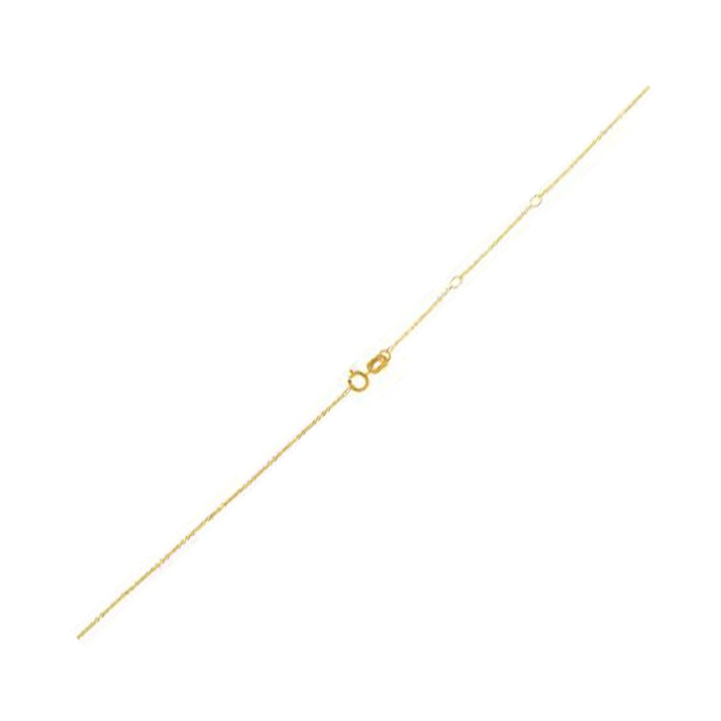 Collar de cadena ajustable de oro amarillo de 14k