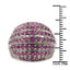 14K Yellow Gold Plated Ruby & White Topaz Cluster Ring
