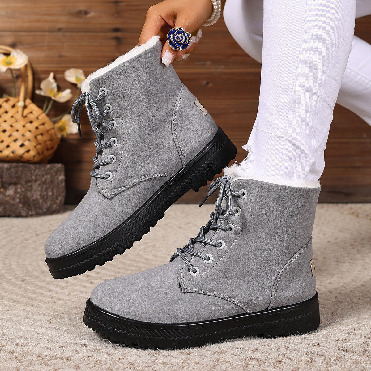Women's Fashionable Waterproof High-top Snow Boots
