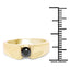 14K Yellow Gold Plated Black Diamond Solitaire Ring