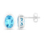 4.00 Carat Genuine Swiss Blue Topaz Sterling Silver Earrings