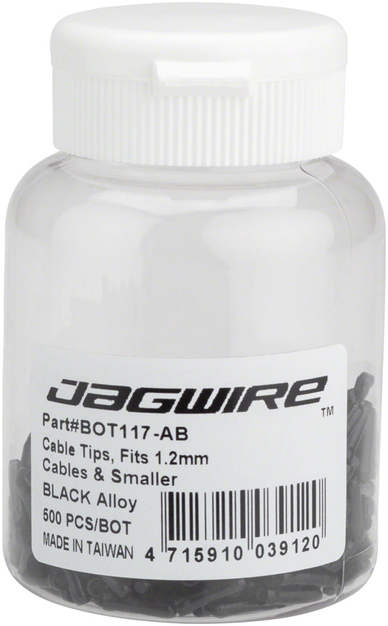 Jagwire 1.2mm Black Cable End Crimps - Pack of 500