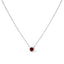 Collar con colgante de diamante rojo cultivado en laboratorio de oro blanco de 14 quilates