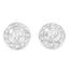 Pendientes de diamante corte redondo de oro blanco de 14K
