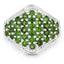 Bague en argent sterling avec chrome diopside et topaze blanche de 2,41 carats