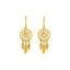 Elegant Dream Catcher Earrings in 14k Yellow Gold