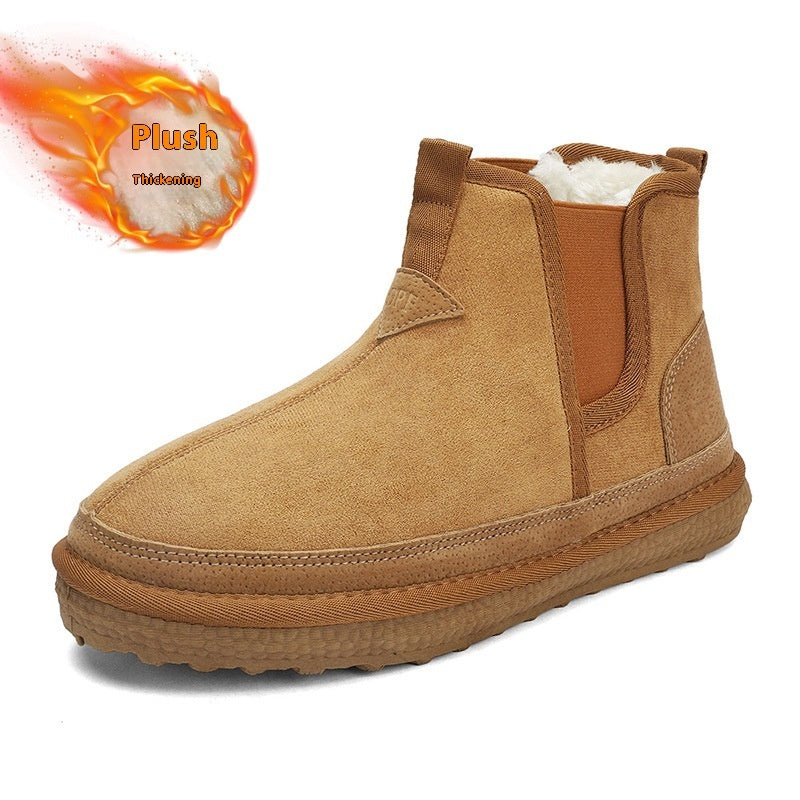 Botas de Nieve de Forro de Invierno para Hombre - Calzado Casual de Tobillo