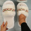 Flower Fluffy Slippers - Soft Cotton Home Footwear