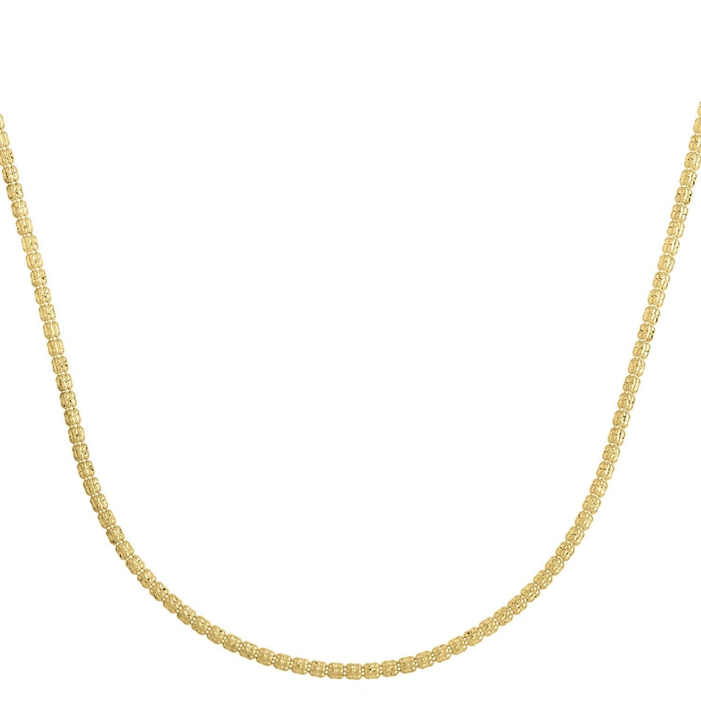 Chaîne Ice Barrel en Or Jaune 14k - 2,70 mm