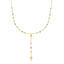 14k Tri-Color Gold Rosary Chain Necklace
