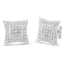 .925 Sterling Silver Diamond Accented Star Halo-Style Stud Earrings