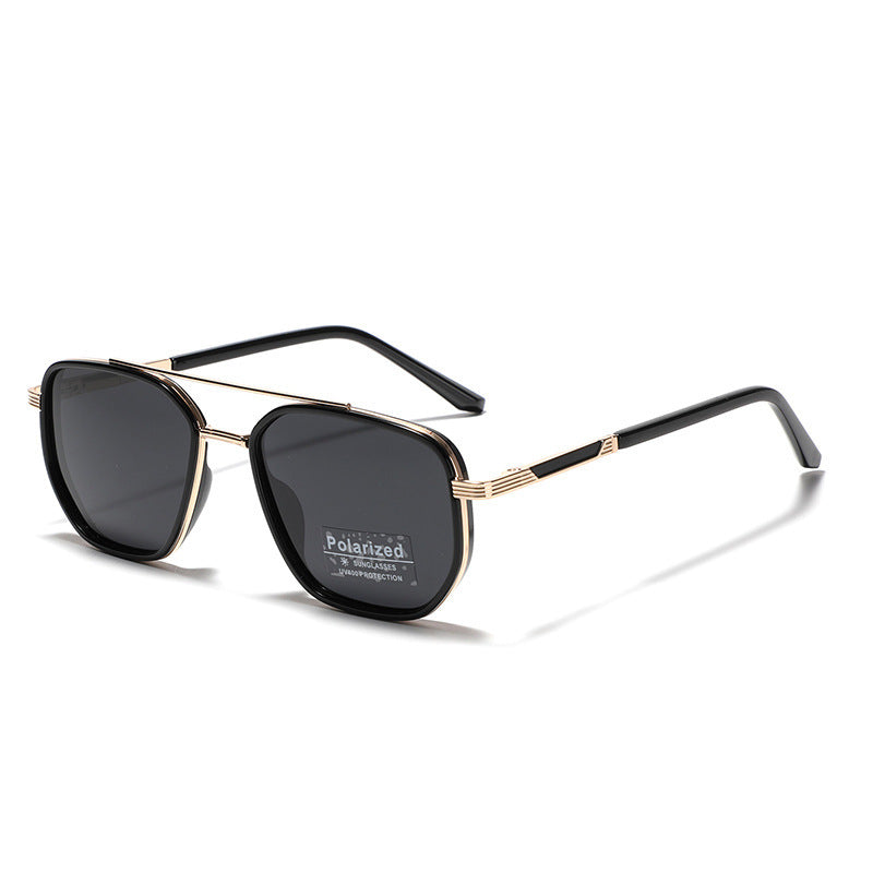 Lunettes de soleil carrées polygonales polarisées