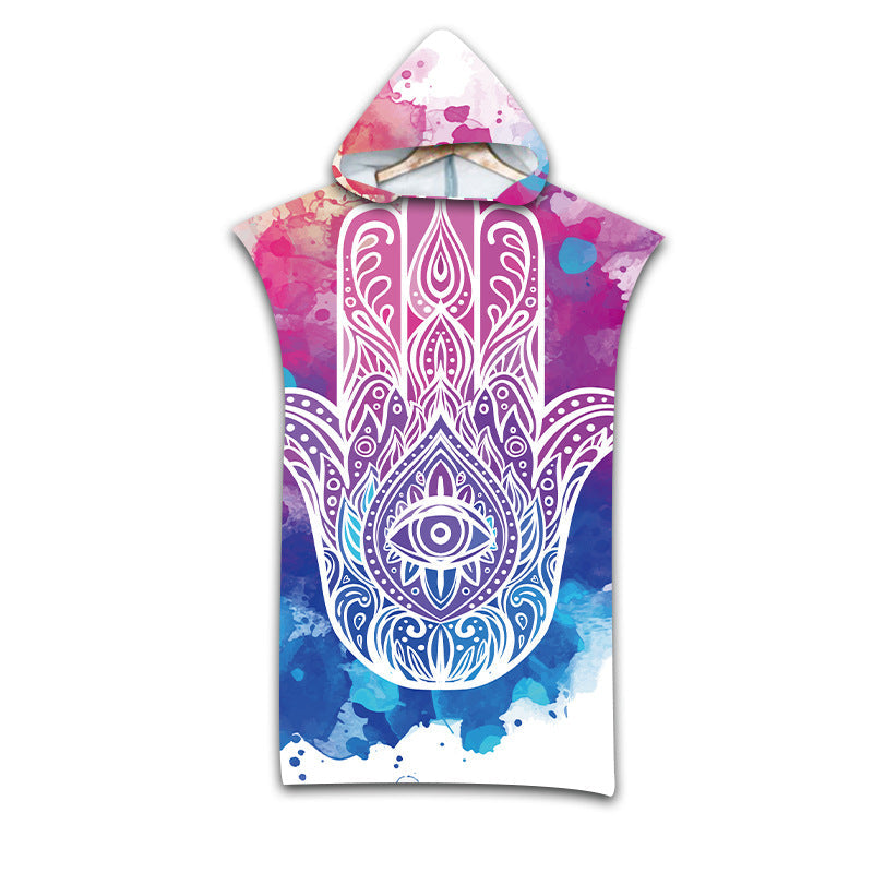 Wearable Pattern Beach Towel for Swimming and Relaxation