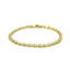 Tobillera de Corazón de Oro Amarillo de 14k - Diseño Ajustable de 2.9mm