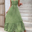 Chic Vintage V-Neck Midi Dress with Tie Waist - Effortlessly Elegant for Every Occasion - Korvel