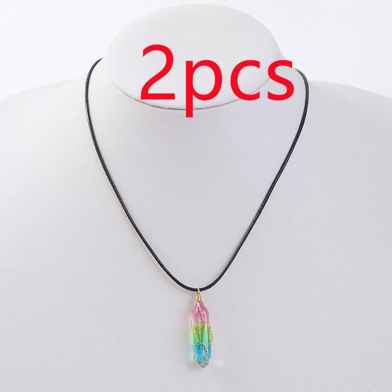 Women's Transparent Geometric Diamond Crystal Necklace