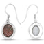 Boucles d'oreilles en Drusy de cuivre véritable et topaze blanche de 4,72 carats
