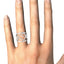 Anillo de Diamante con Motivo de Corazón en Oro Blanco y Rosa de 14k