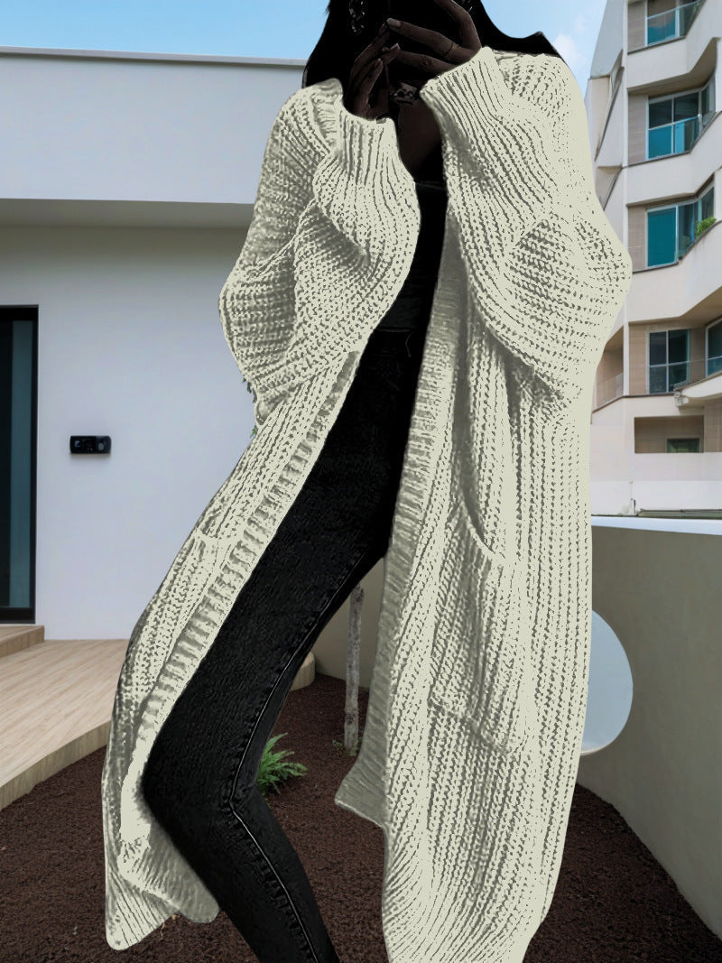 Premium Women's Long Knitted Cardigan for Autumn & Winter