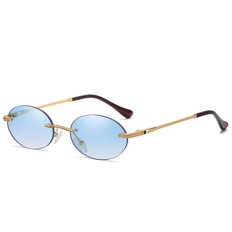 Metal Frame Oval Multicolor Sunglasses