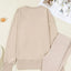 Conjunto de Sudadera Oversized con Abertura y Leggings Acanalados