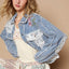 Elegant Crochet Patch Embroidered Button-Up Jacket