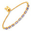 1.56 Carat Genuine Tanzanite & Diamond Sterling Silver Bracelet