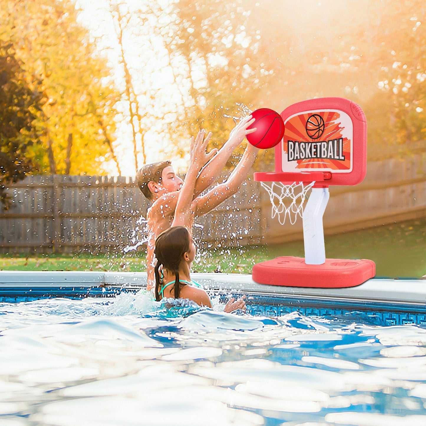 Jeu de basketball 2 en 1 pour piscine pour enfants