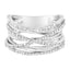 .925 Sterling Silver 1/4 Cttw Round-Cut Diamond Bypass Ring - Size 7