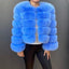 Elegant Faux Fur Patchwork Overcoat