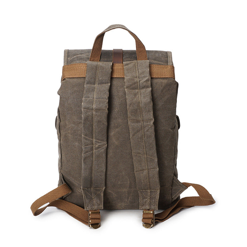 Sac à dos de voyage en toile cirée vintage pour hommes