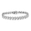 Bracelet en argent sterling .925 avec diamants taille ronde - 7,25"