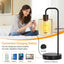2-Pack Touch Control Table Lamp with USB Ports and Glass Shade