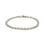 Bracelet de cheville en or blanc 14 carats en forme de cœur - Design ajustable de 2,9 mm