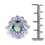 Bague en argent sterling avec topaze bleue de Londres et tanzanite de 5,41 carats