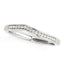 Bague de mariage en diamant en or blanc 14k au design courbé moderne