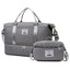 Large-Capacity Quilted Travel Duffel Bag with Embroidered Handle